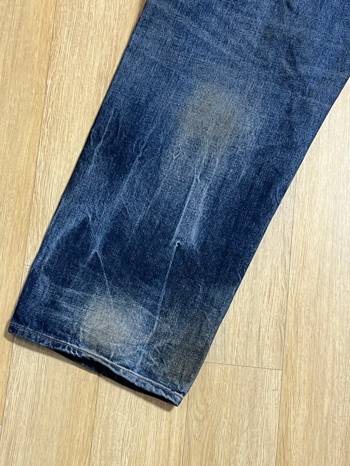 [36]슈프림 디스트레스드 루즈 핏 셀비지 진 워시드 인디고 - 25SS 상품이미지7