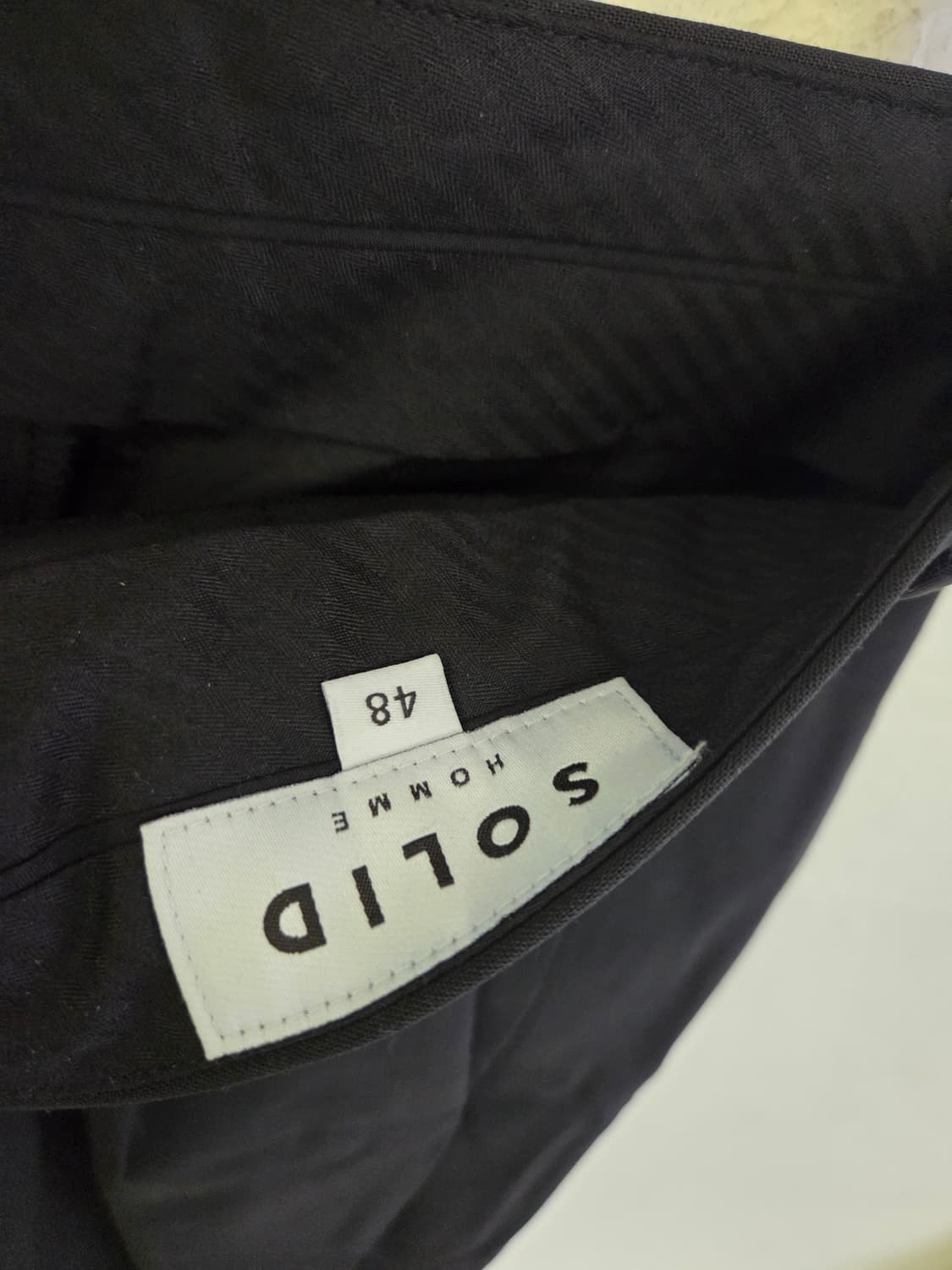 솔리드옴므 블랙 슬랙스 상품이미지3