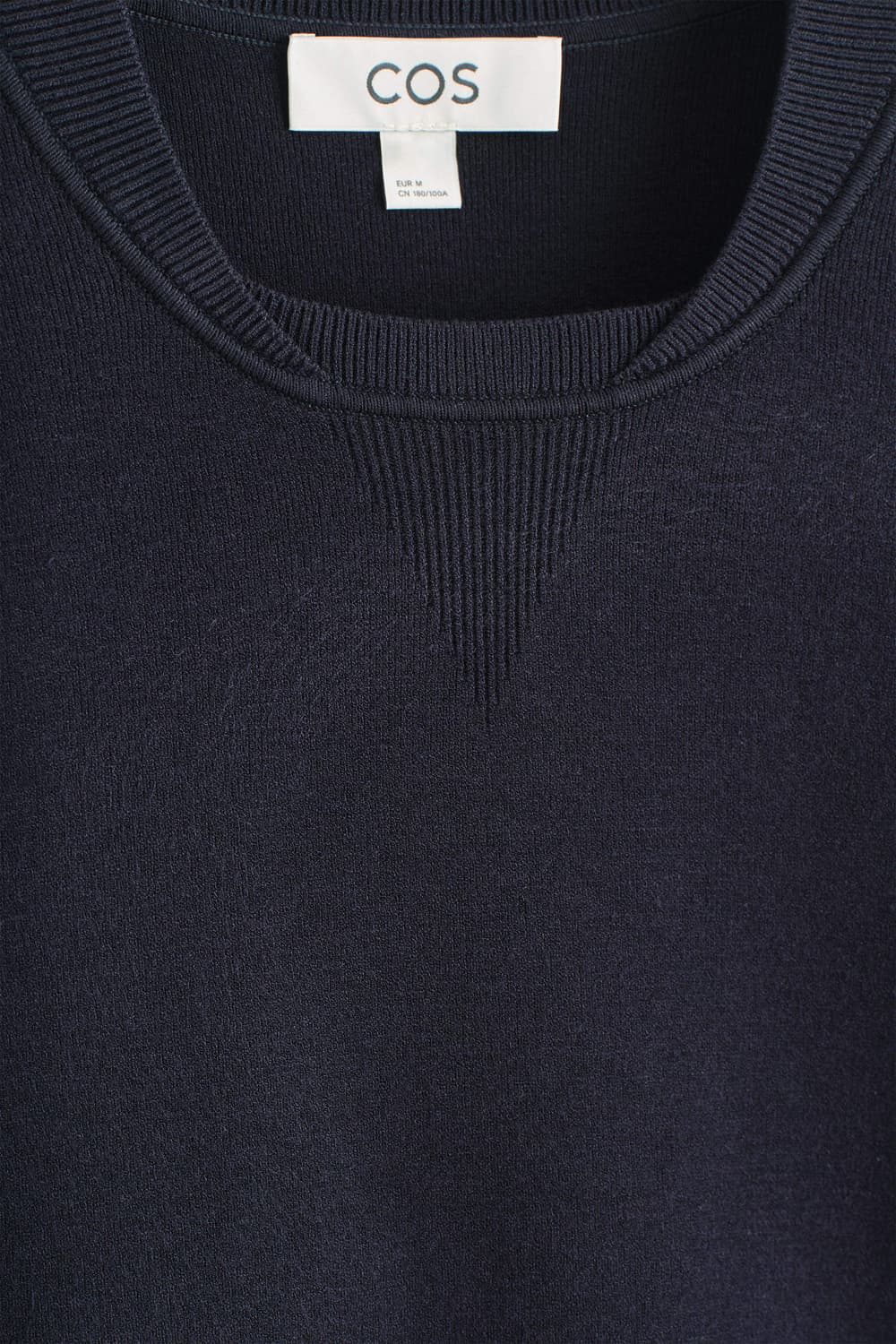 코스 더블페이스 보머 넥 니트 스웨터 네이비색상 L사이즈 상품이미지4