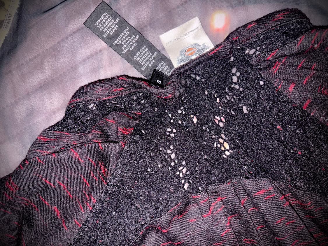 빈티지 할리데이비슨 하트 블랙 레드 반팔 티셔츠 상품이미지3