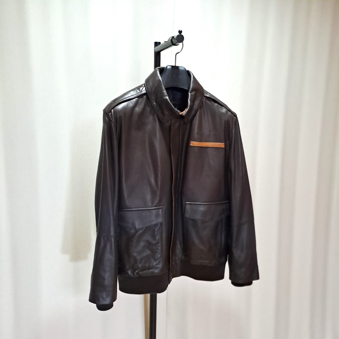 (택포) 다니엘크레뮤 양가죽 A-2 항공자켓 L B740 상품이미지2