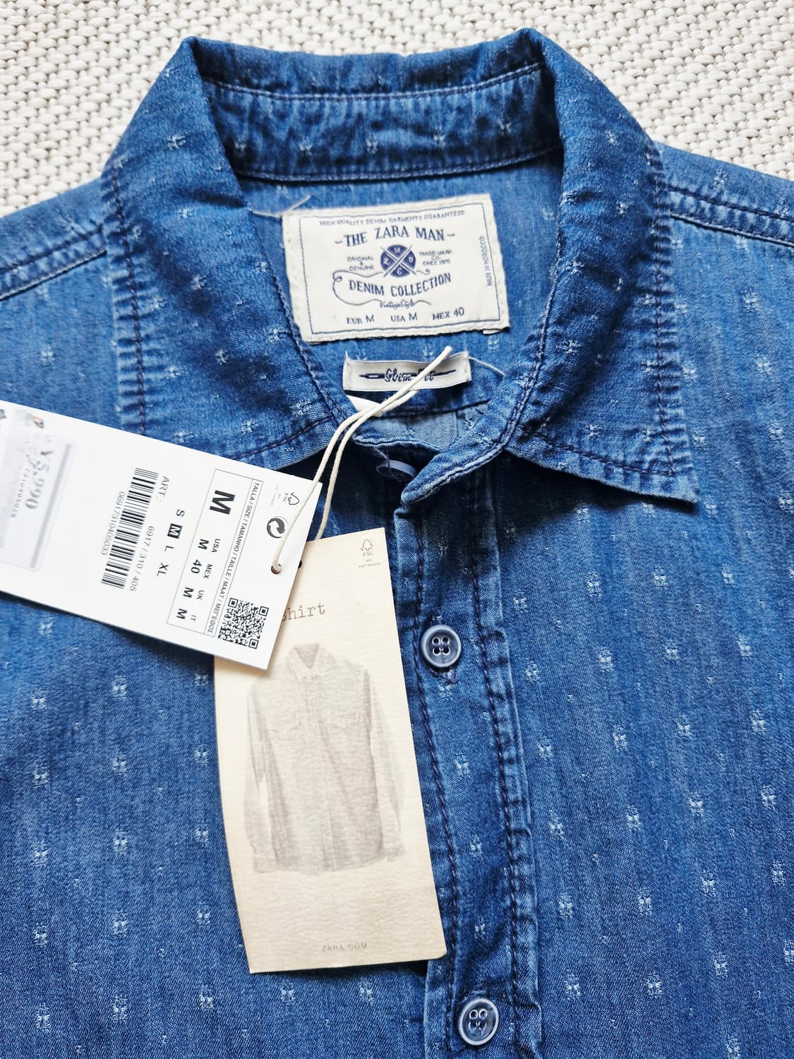 새상품 자라 데님 셔츠 M  상품이미지4