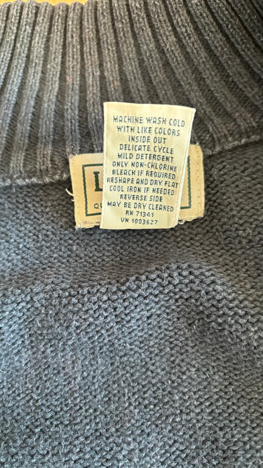 90s L.L.Bean Cotton Knit Zip-up 상품이미지6