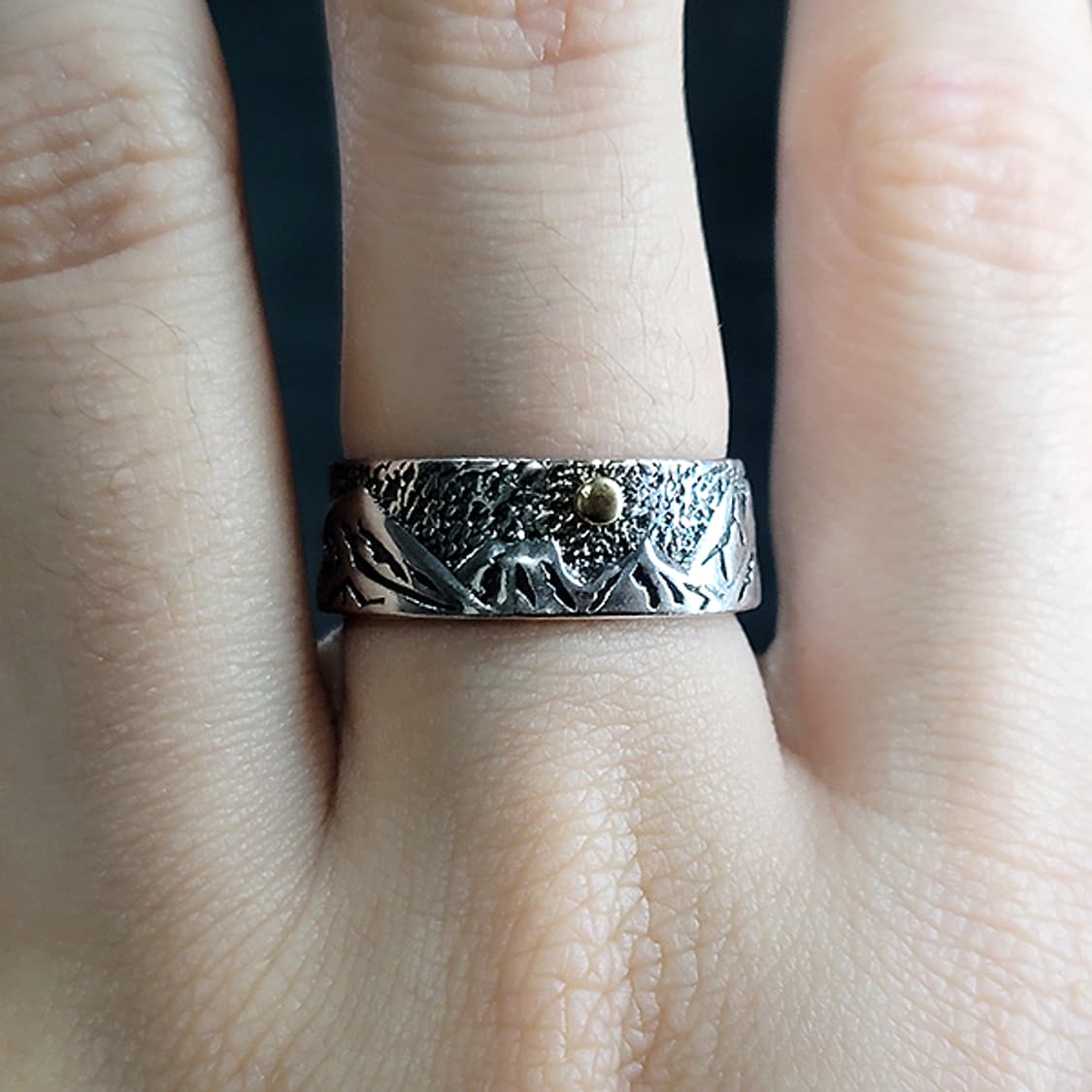 Khael 실버 남자 엔틱 빈티지 명품 고대 입체 산맥 반지 상품이미지7
