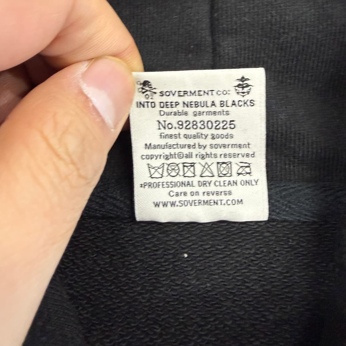 (M)소버먼트 soverment 자수 후드티셔츠(블랙) 상품이미지4