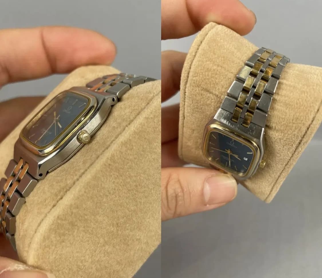 오메가 빈티지 씨마스터 쿼츠 여성용 콤비 청판 16CM 상품이미지10