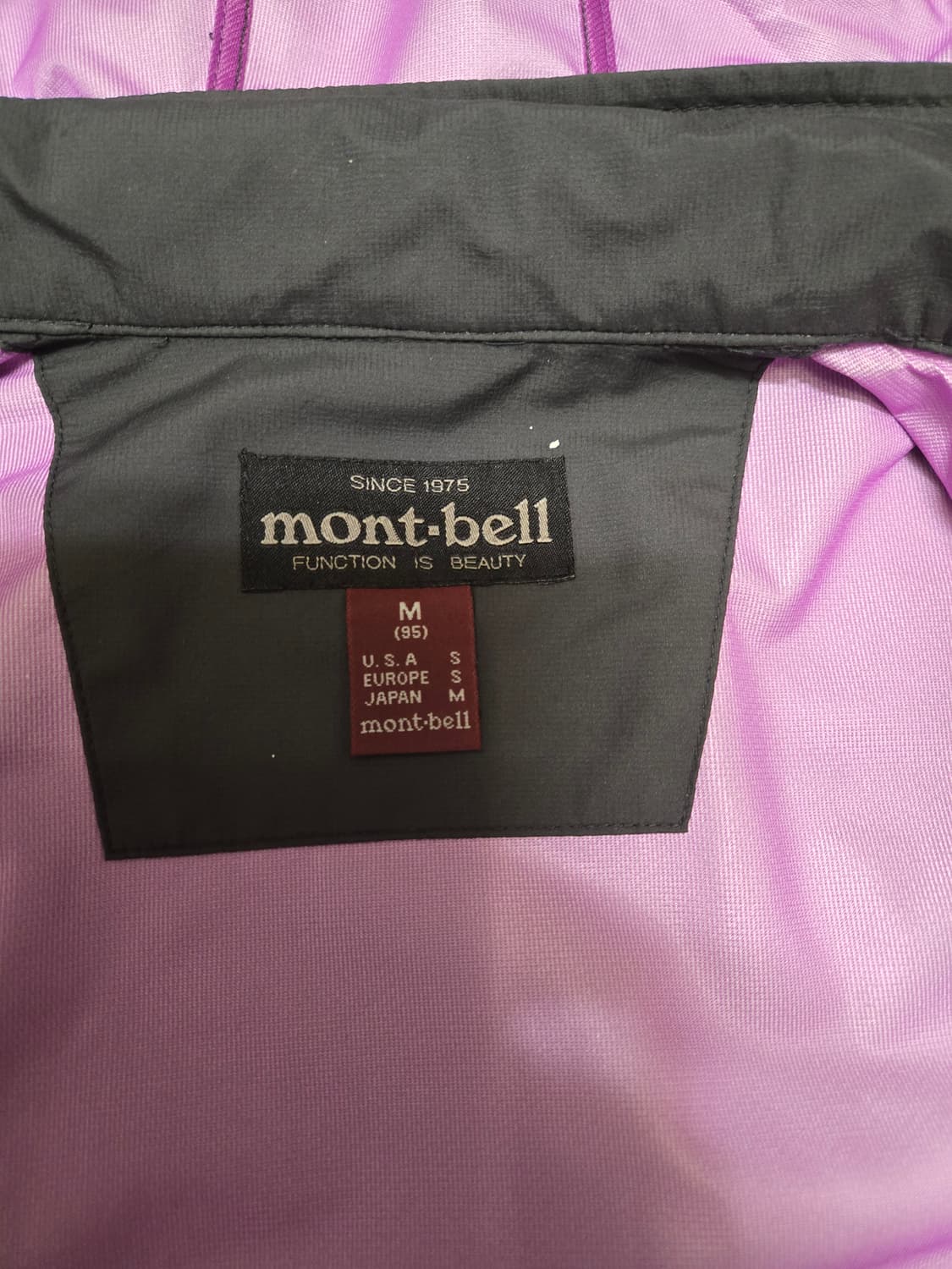 [Montbell] 몽벨 여성용 후드 바람막이 (M,차콜&퍼플) 상품이미지7