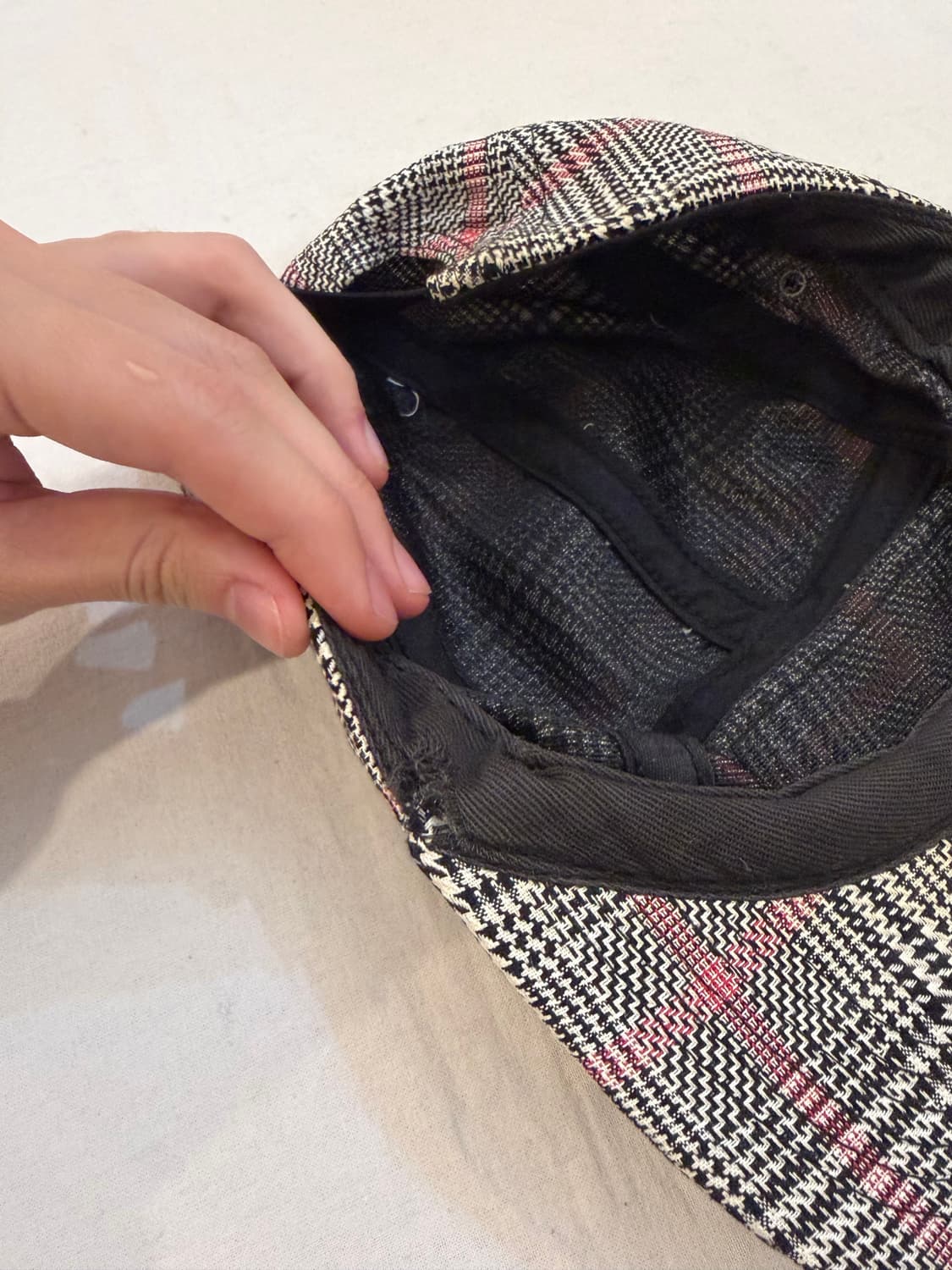 슈프림 박스로고 헤링본 체크패턴 플래드 캡프캡 상품이미지4