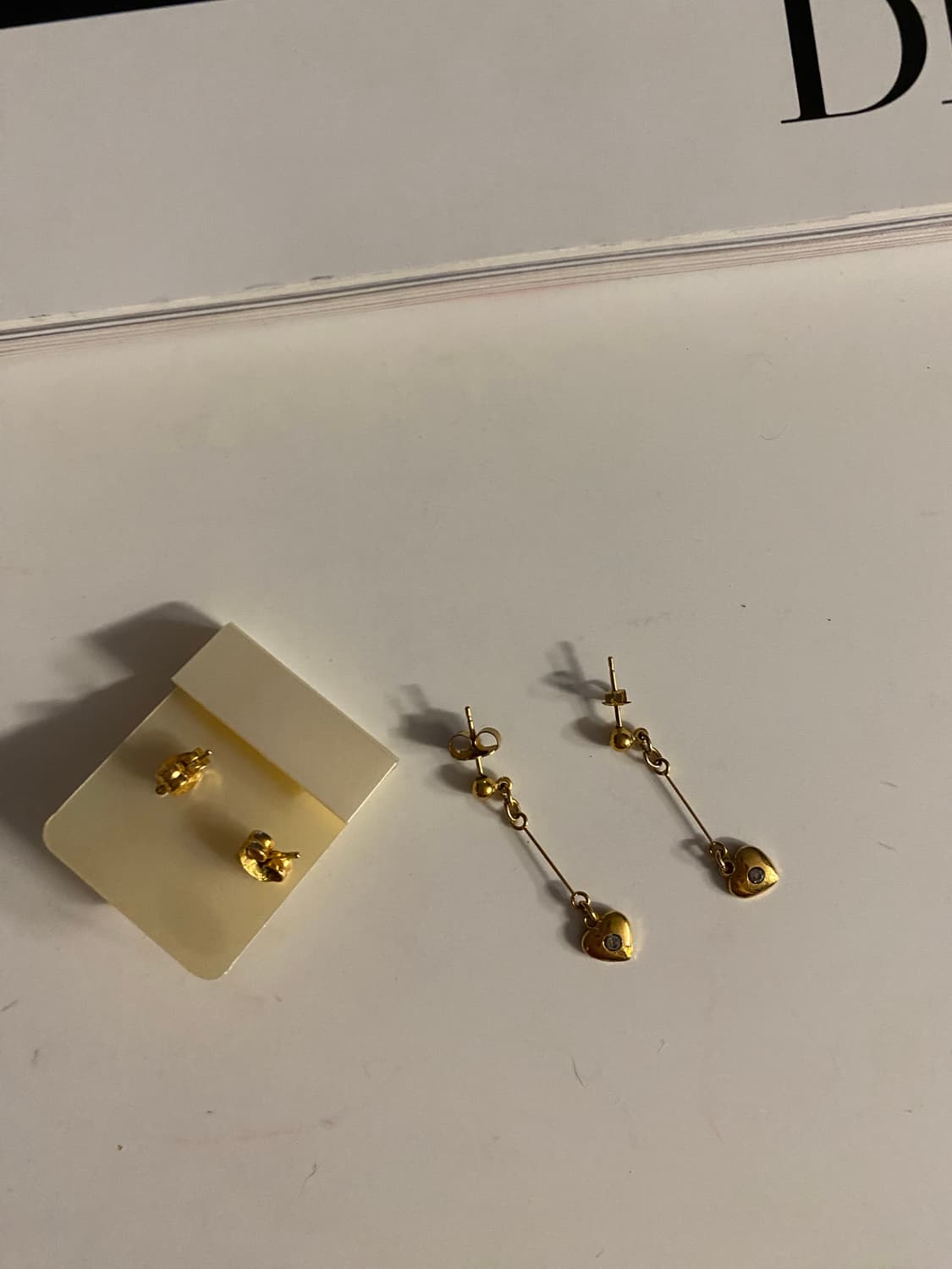 장미 하트 귀걸이 2개  상품이미지3