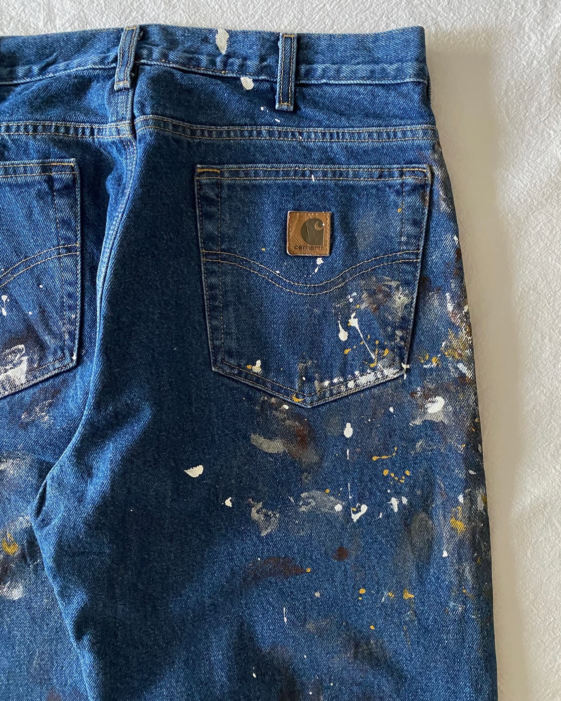 칼하트 페인팅 플란넬 데님 팬츠 상품이미지8