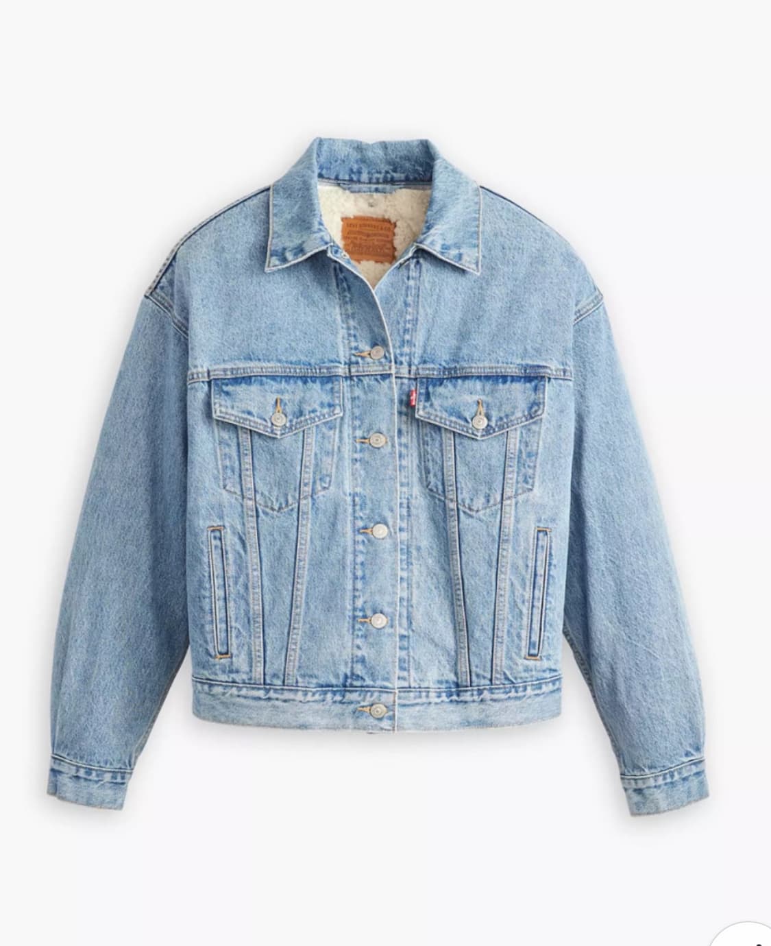 리바이스 여성 양털 자켓 쉐르파 트러커 데님 자켓 상품이미지1