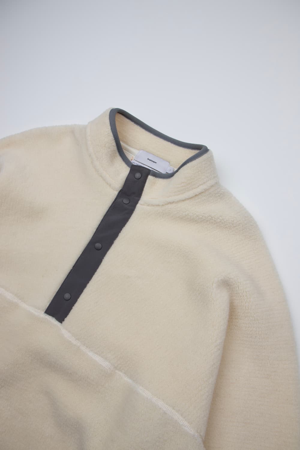 Graphpaper 울 보아 하이넥 풀오버 크림 상품이미지2