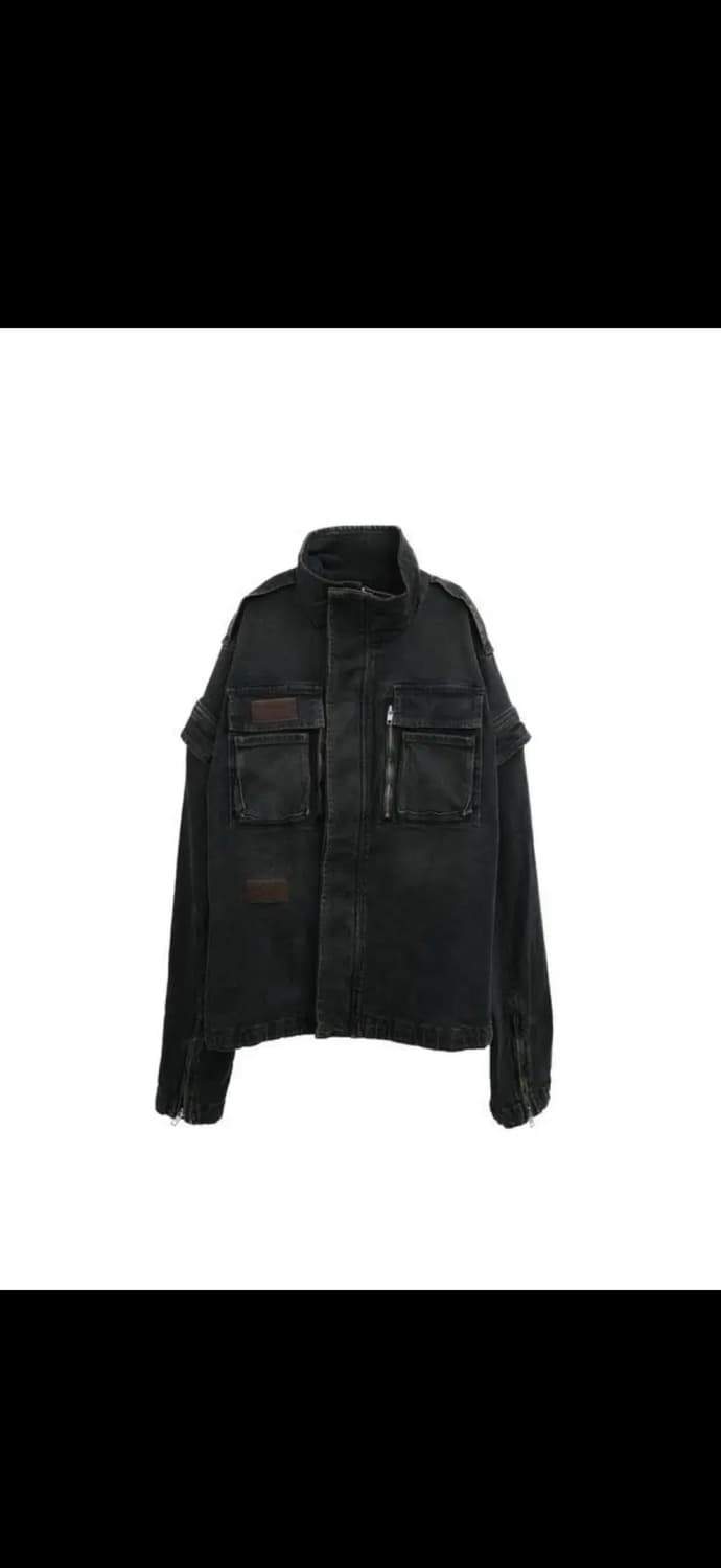 마리아노 MAGLIANO 워크셔츠자켓 블랙 XL 상품이미지1