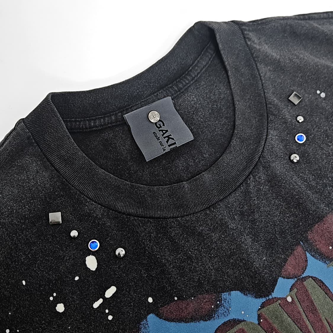 Nirvana 하트 셰입트 박스 페인팅 티셔츠 (dark gray) 상품이미지3