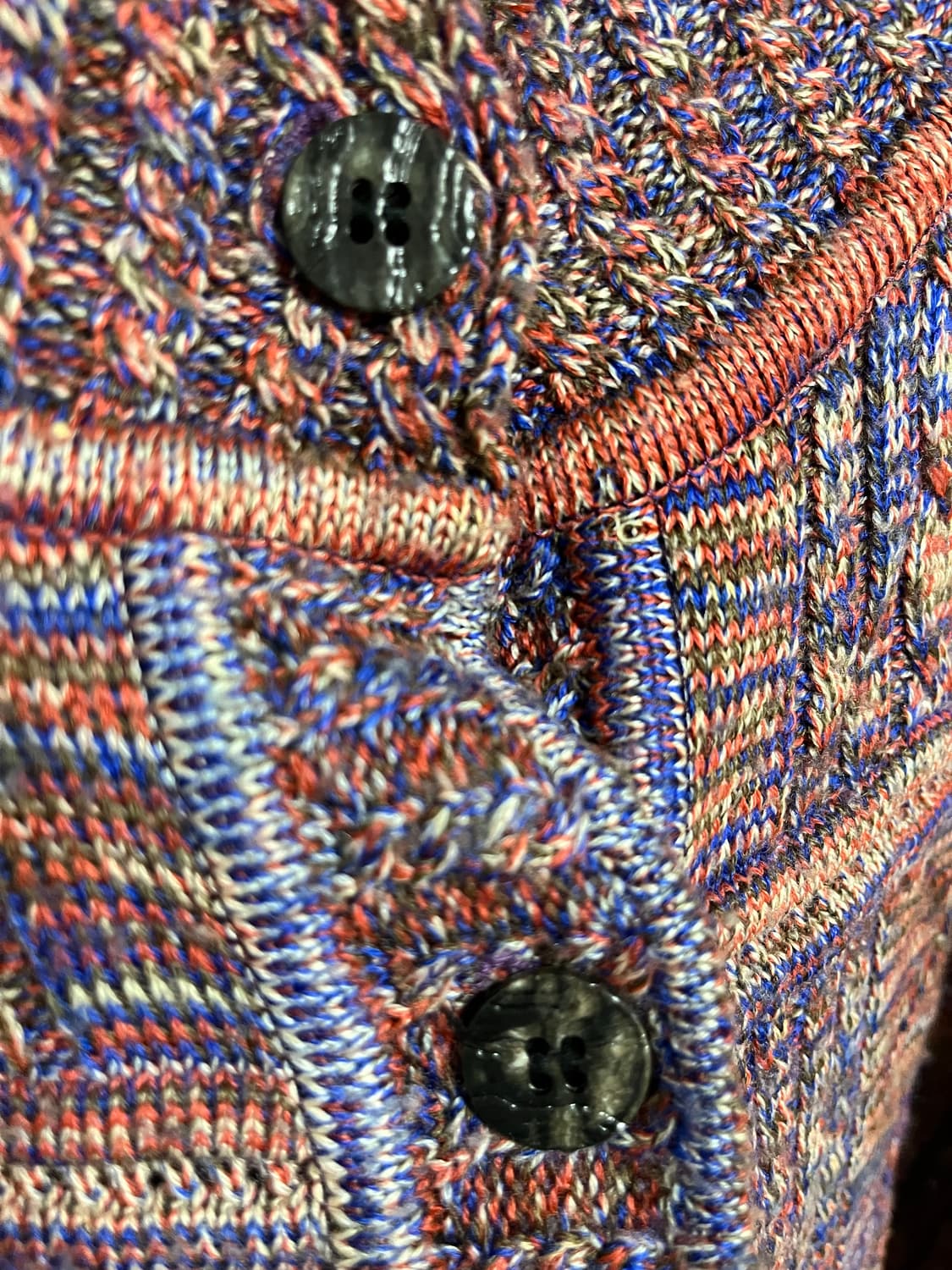 일본 빈티지 모리걸 메이드인 재팬 레나운 패턴 니트 가디건 상품이미지4