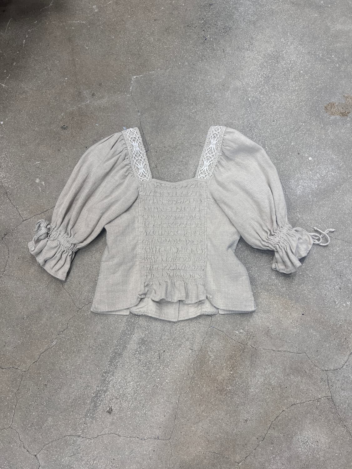 오스트리아 티롤리안 레이스 리넨 가디건 상품이미지4