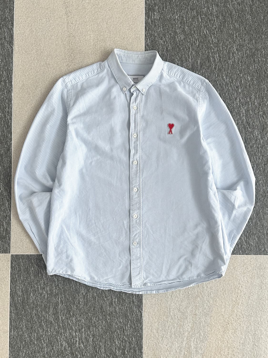 아미 하트로고 스트라이프 셔츠  상품이미지1