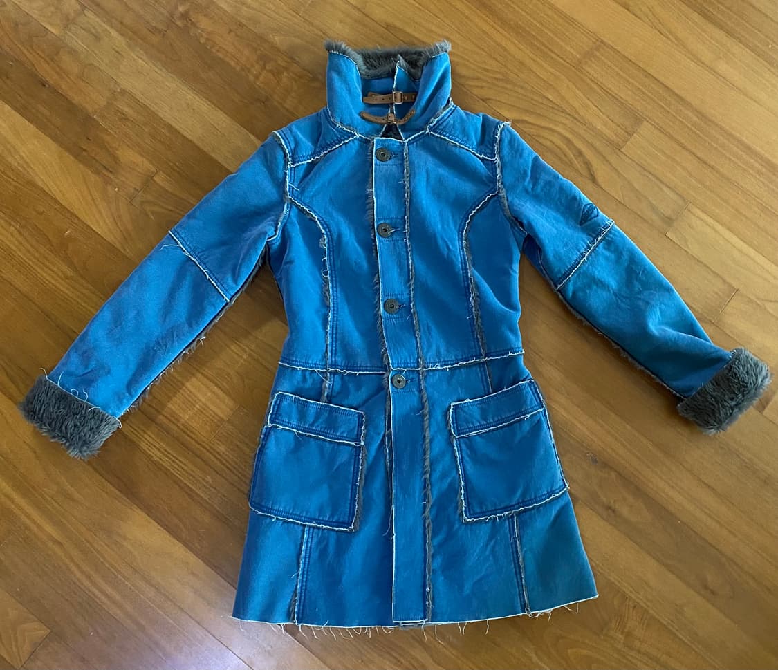 Diesel 그레이퍼 블루 롱코트 상품이미지4