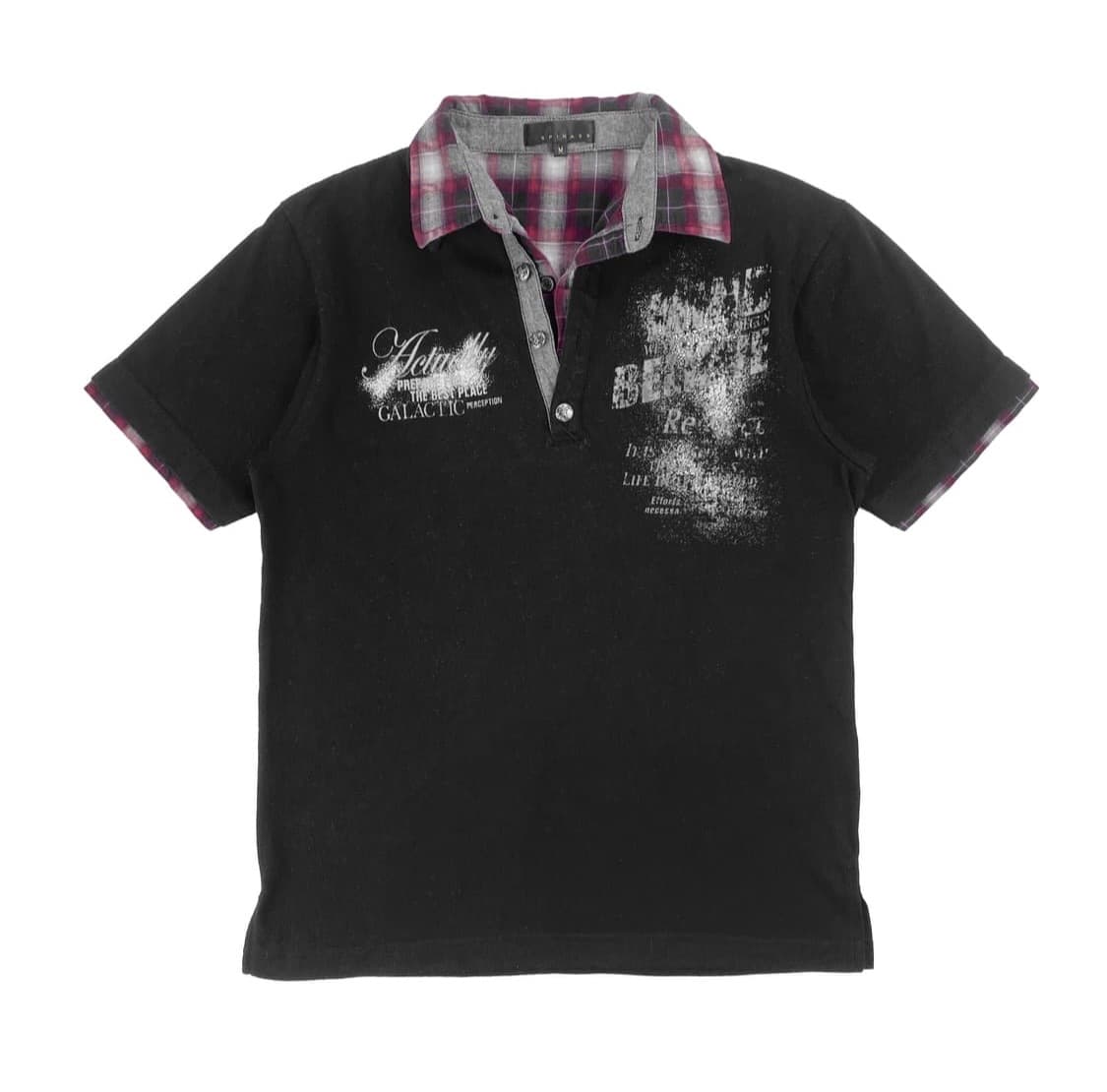 레이어드 펑크 카라 티셔츠 상품이미지1