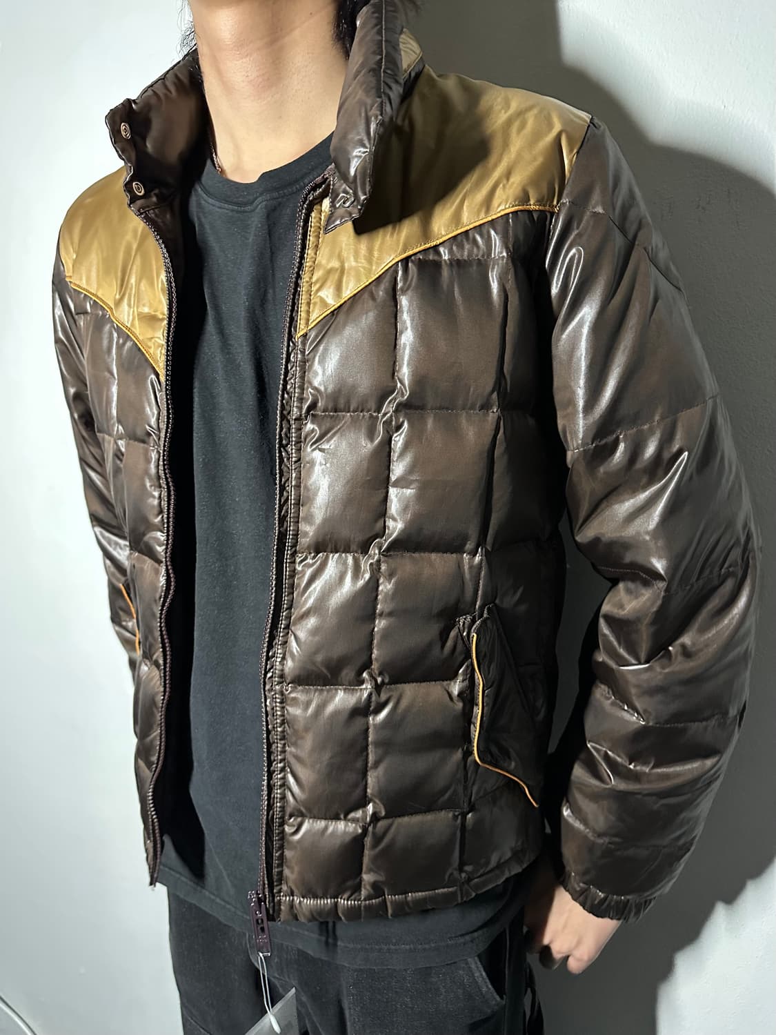 Takeo Kikuchi Down Jacket(Brown × Camel) 상품이미지1