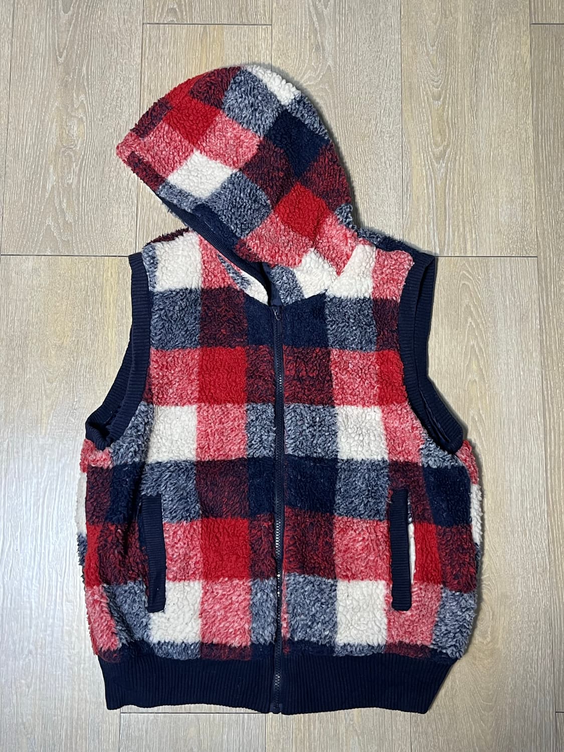 체크 후리스 베스트 상품이미지1