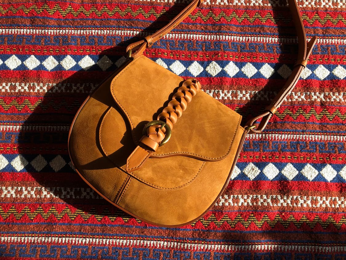 이탈리아 스웨이드 브라운 크로스백 숄더백 상품이미지1