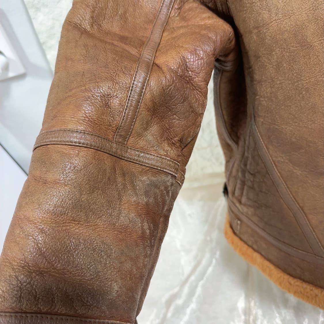 빈티지 양가죽 메리노 양털 코트 무스탕 상품이미지3