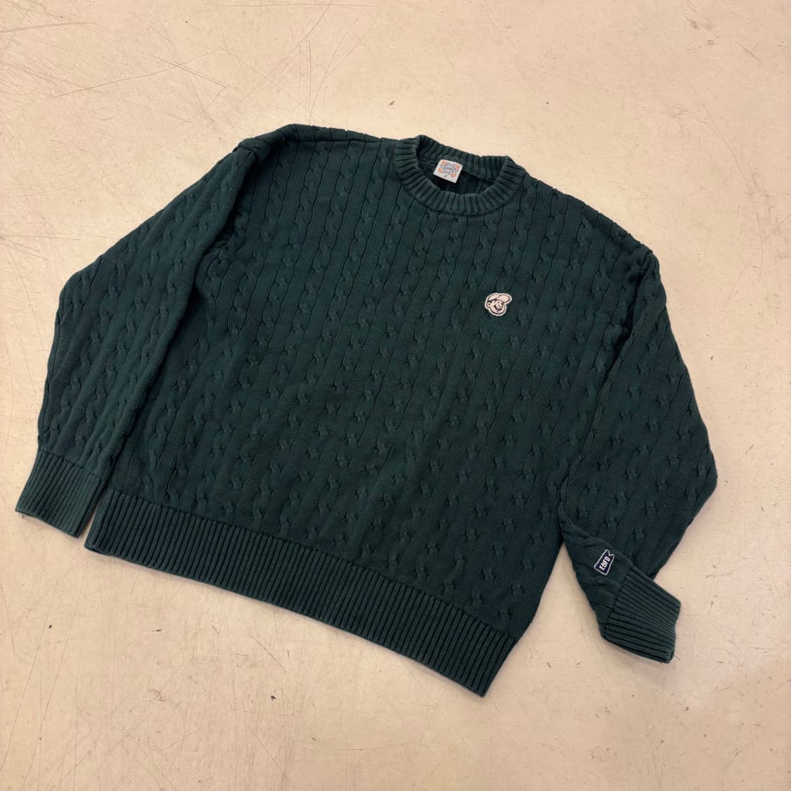 이벳필드 그린 케이블 니트 상품이미지1