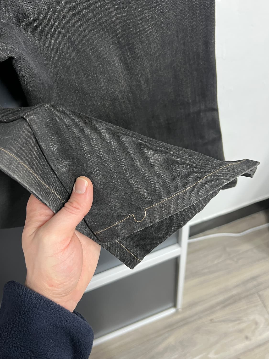 Levis 리바이스 505 레귤러 스트레이트 흑청 블랙라벨 데님 팬츠 상품이미지3