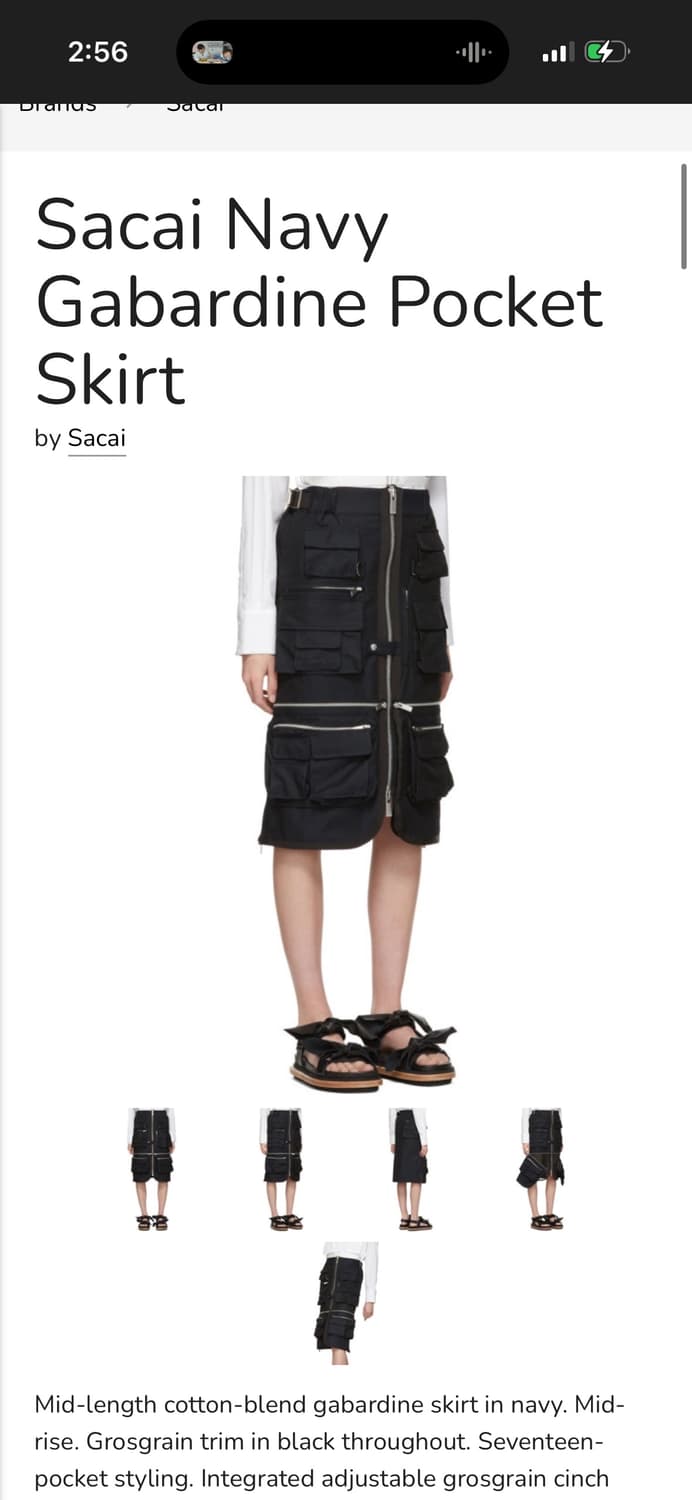 사카이 SACAI 19AW 아카이브 카고 스커트 (2사이즈) 상품이미지6