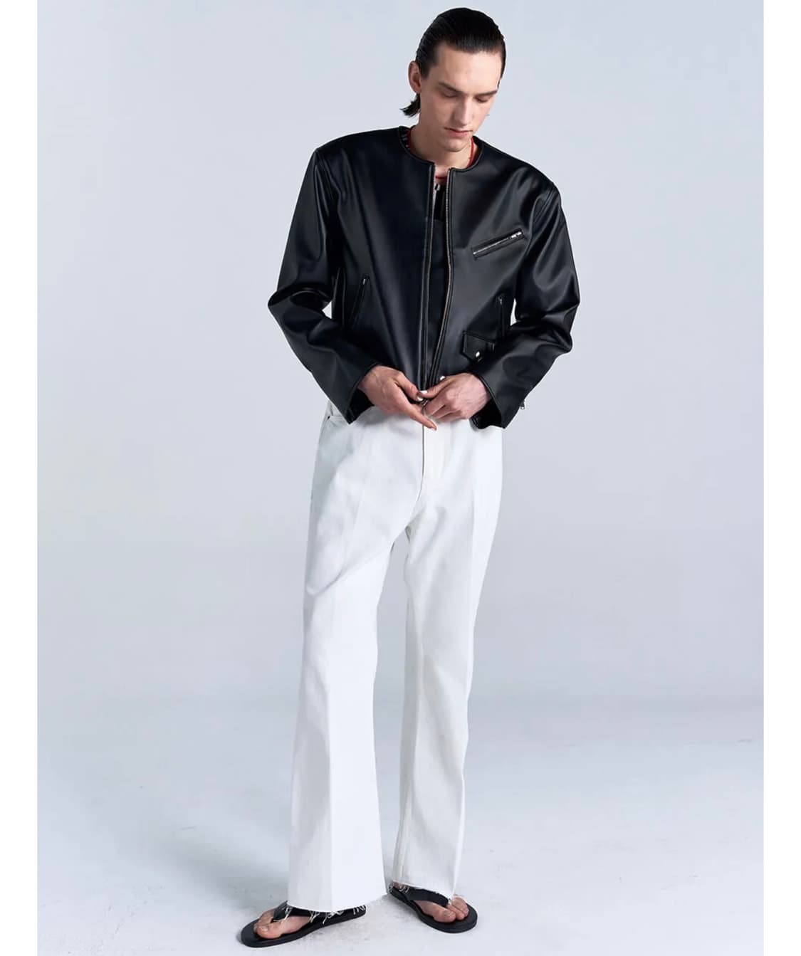 노이스 / 워시드 플레어 진 (화이트) / S 상품이미지2