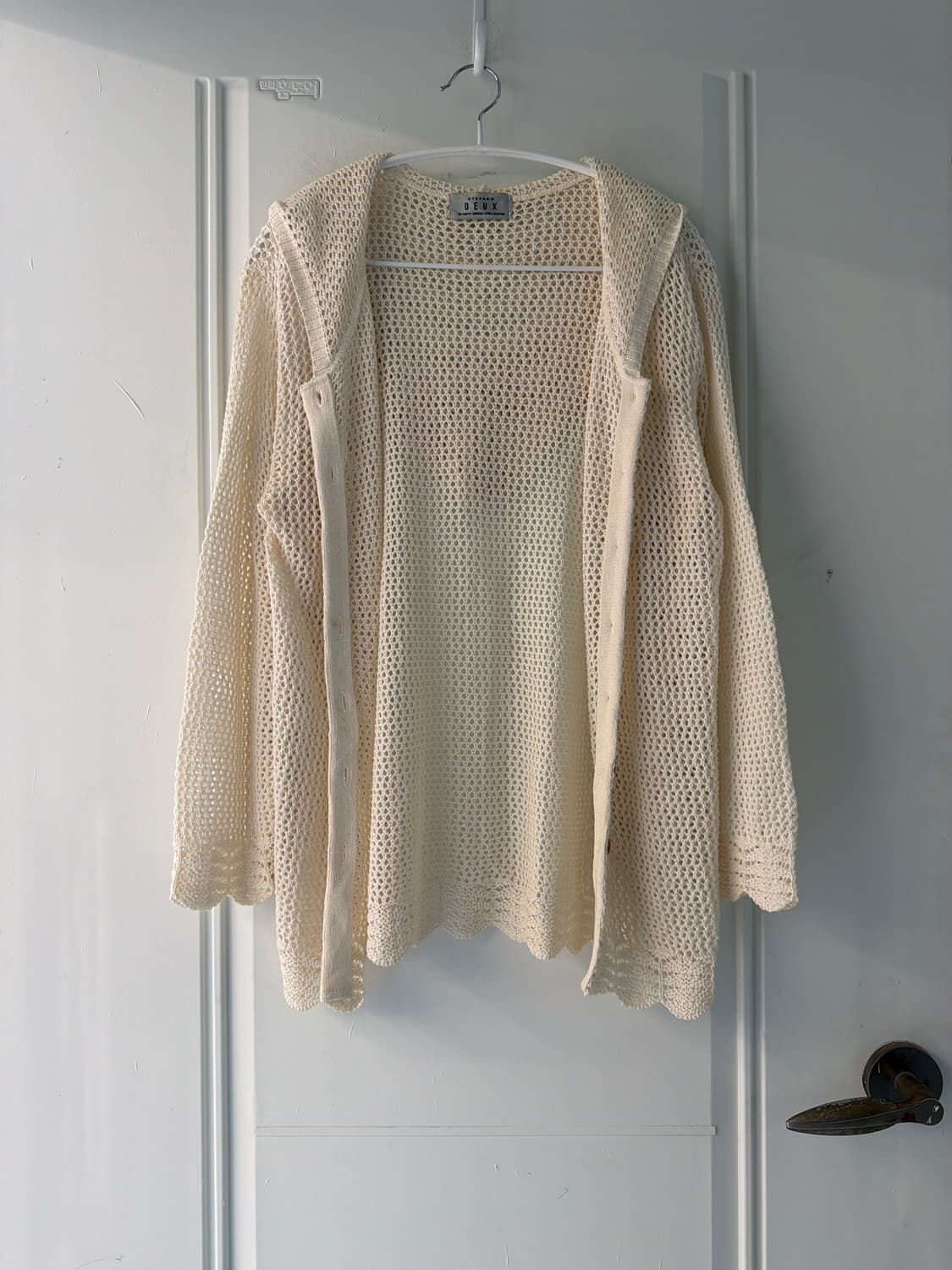 일본빈티지 크로셰 썸머 니트 후드 가디건 상품이미지5