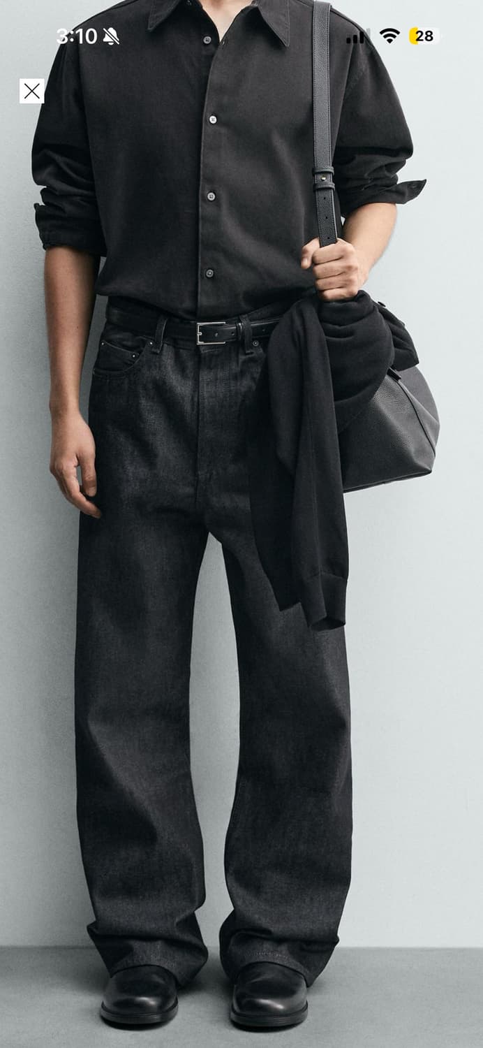 새상품)) 자라 루스 플레어 핏 데님 32 자라 배기핏 데님 팬츠 32 상품이미지2