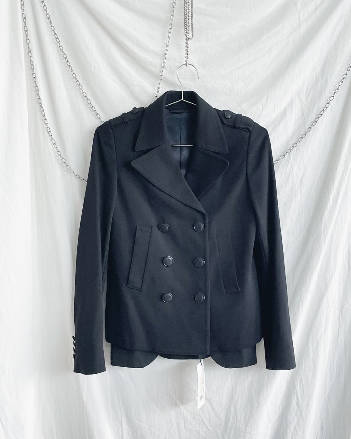 new* 닐바렛 크롭 컷 피코트 상품이미지1