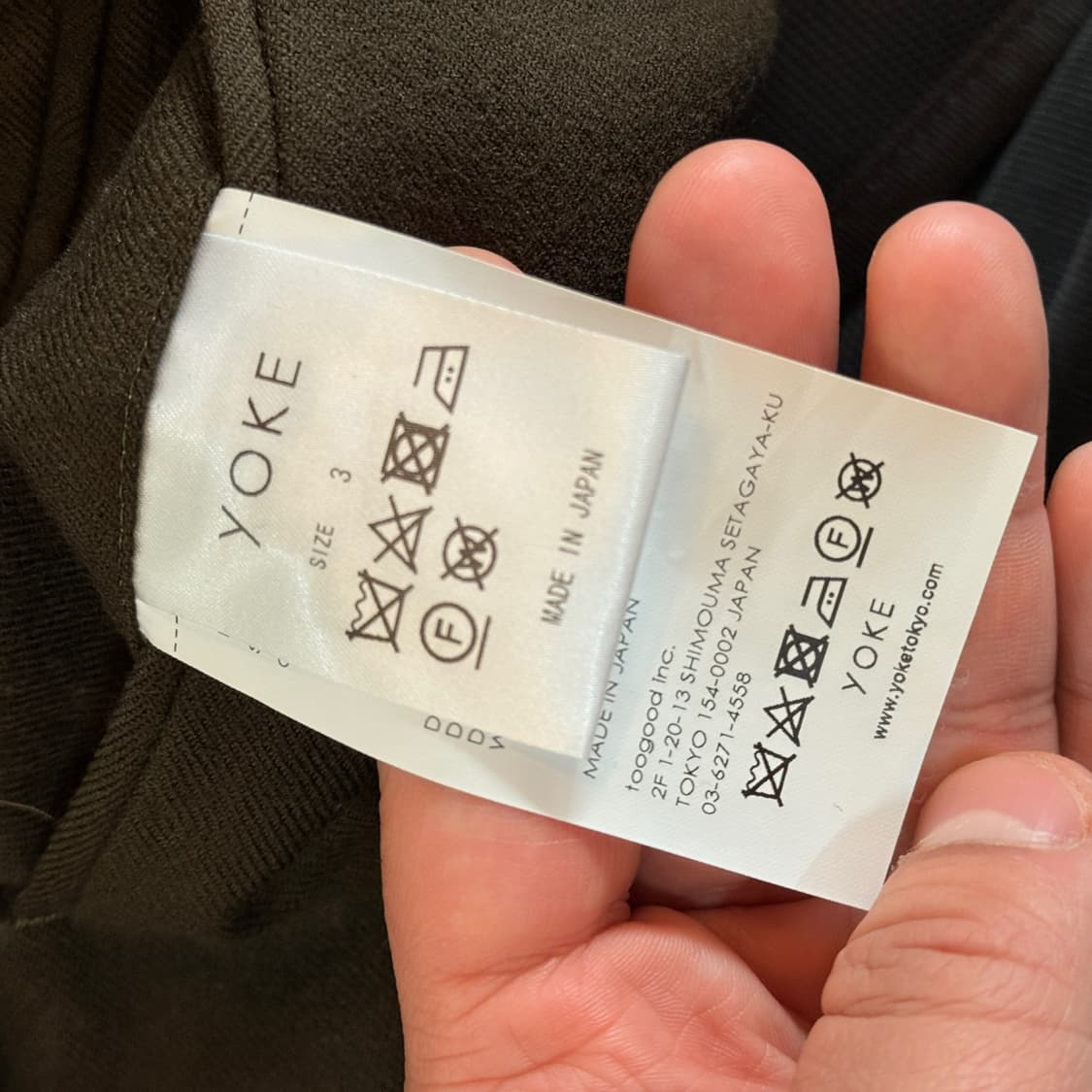 20AW 요크 울 플란넬 스트레이트 밑단 커팅 트라우저 32 33 상품이미지9