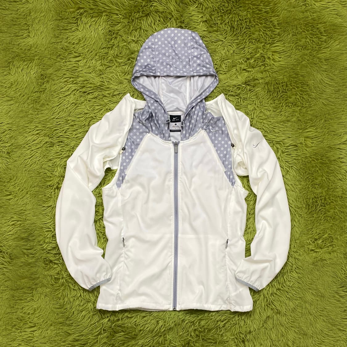 나이키 ‘드라이 핏’ 폴카 도트 후드 디테쳐블 윈드 브레이커 자켓 상품이미지1