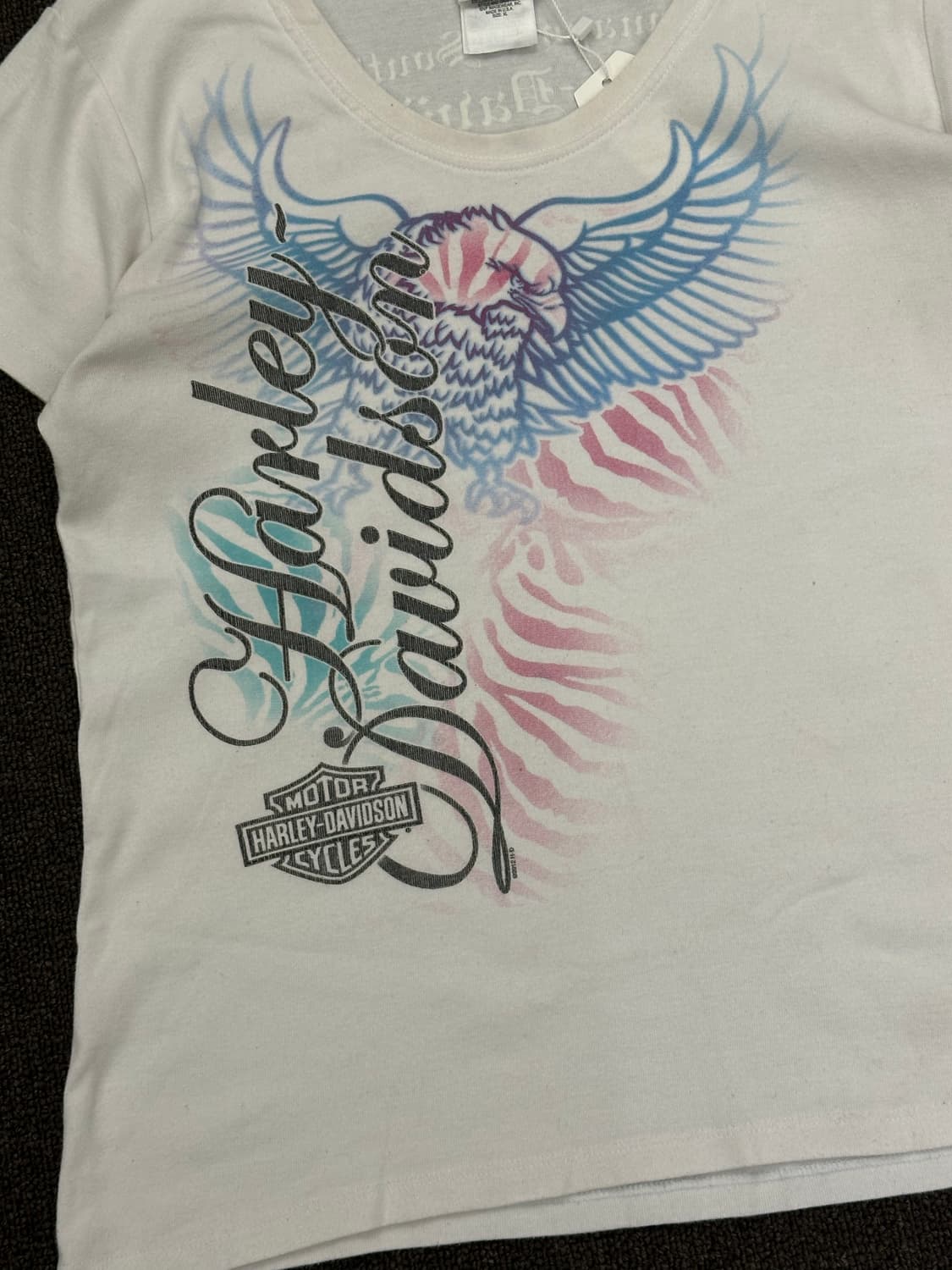 XL)할리데이비슨 빈티지 여성 그래픽 반팔 상품이미지3