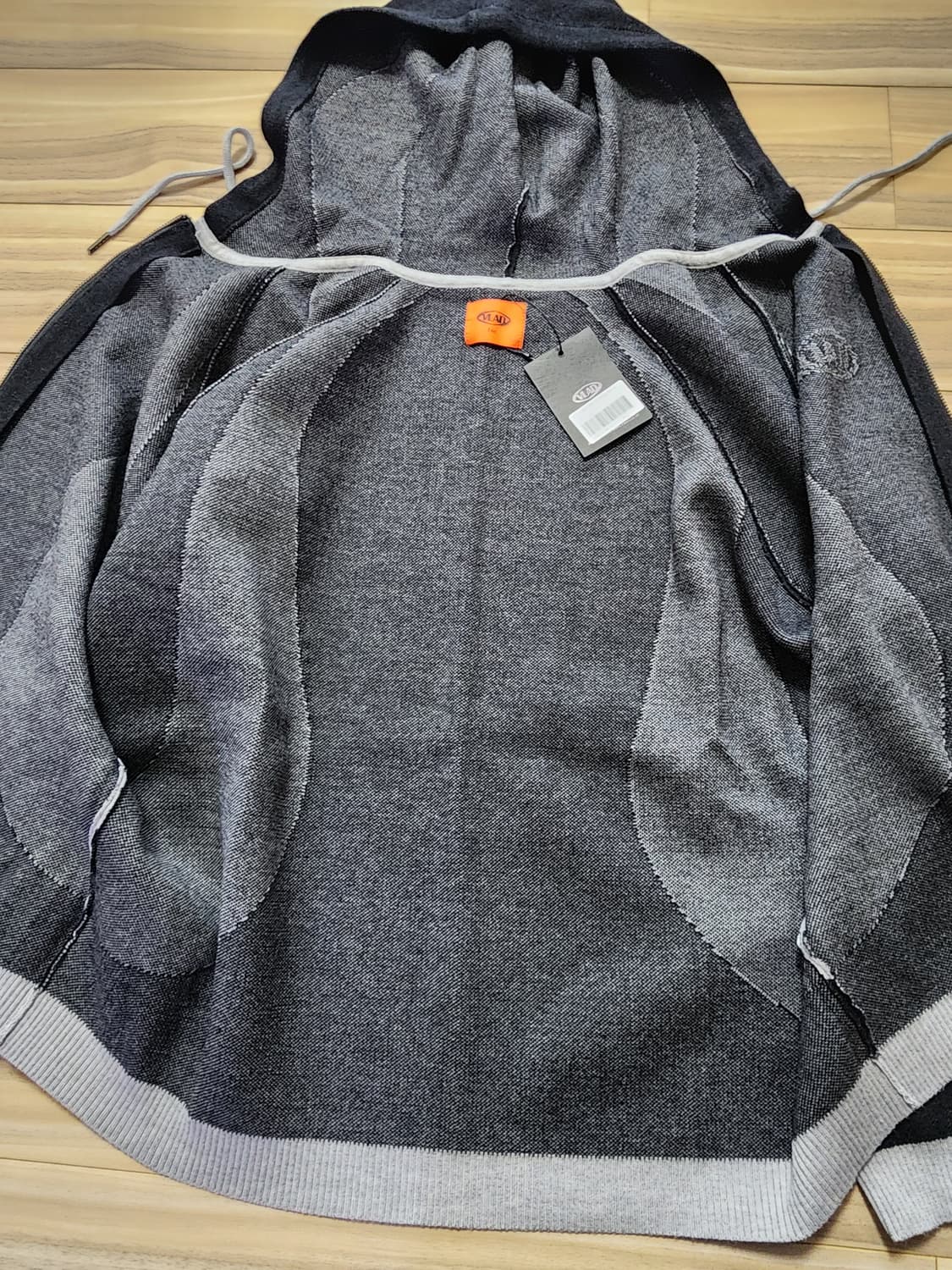 디미트리블랙VLAD슬래쉬니트후드집업자켓차콜 상품이미지6