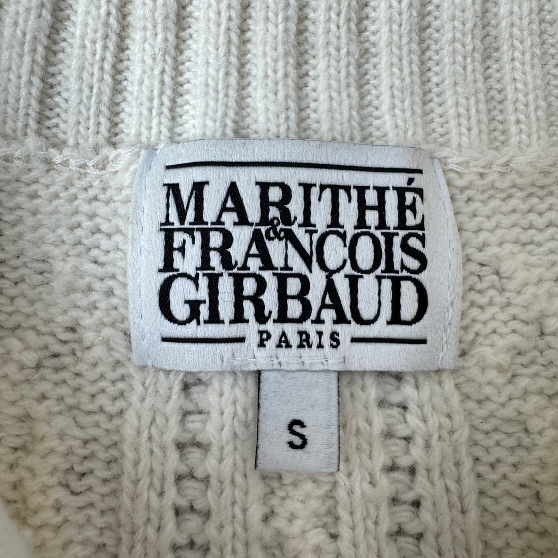 마리떼프랑소와저버 반집업 케이블 꽈베기 니트 아이보리 상품이미지4