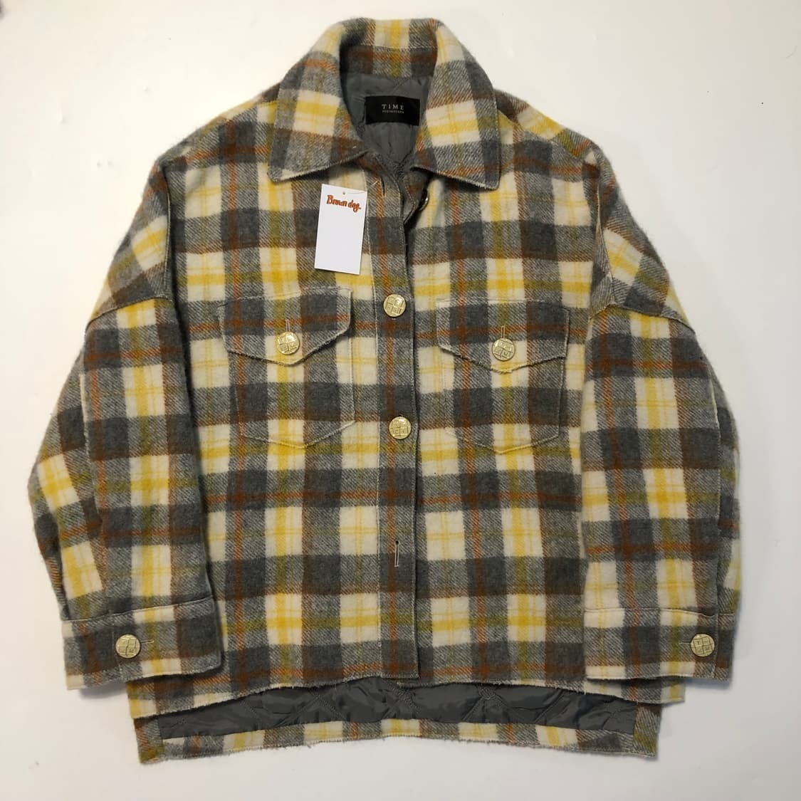 2020 타임 알파카 울 체크 코트  상품이미지1