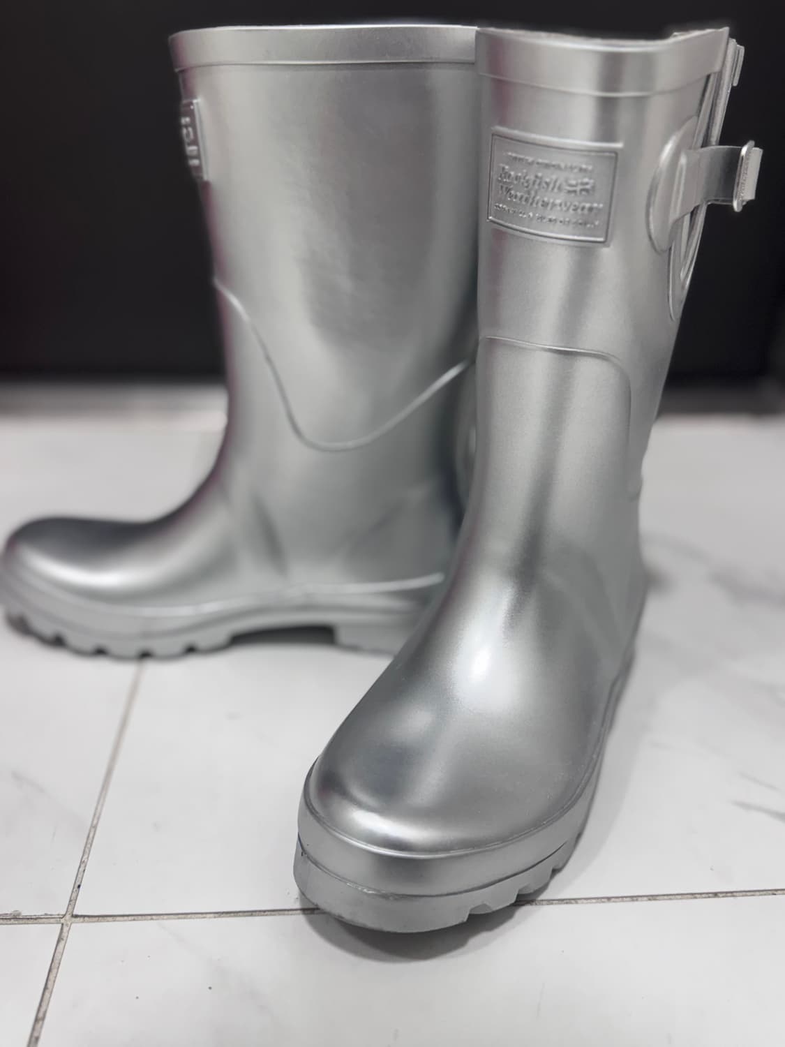 락피쉬 웨더웨어오리지널 숏 레인부츠 실버 상품이미지4