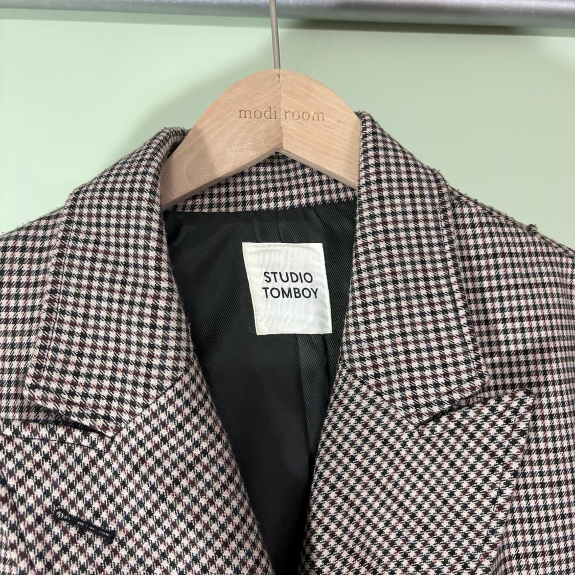 우먼FREE 스튜디오톰보이 체크 롱 더블코트 상품이미지3