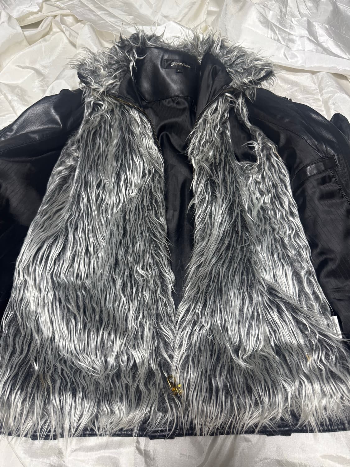 O0s vkei Mode leather fur jacket 상품이미지8