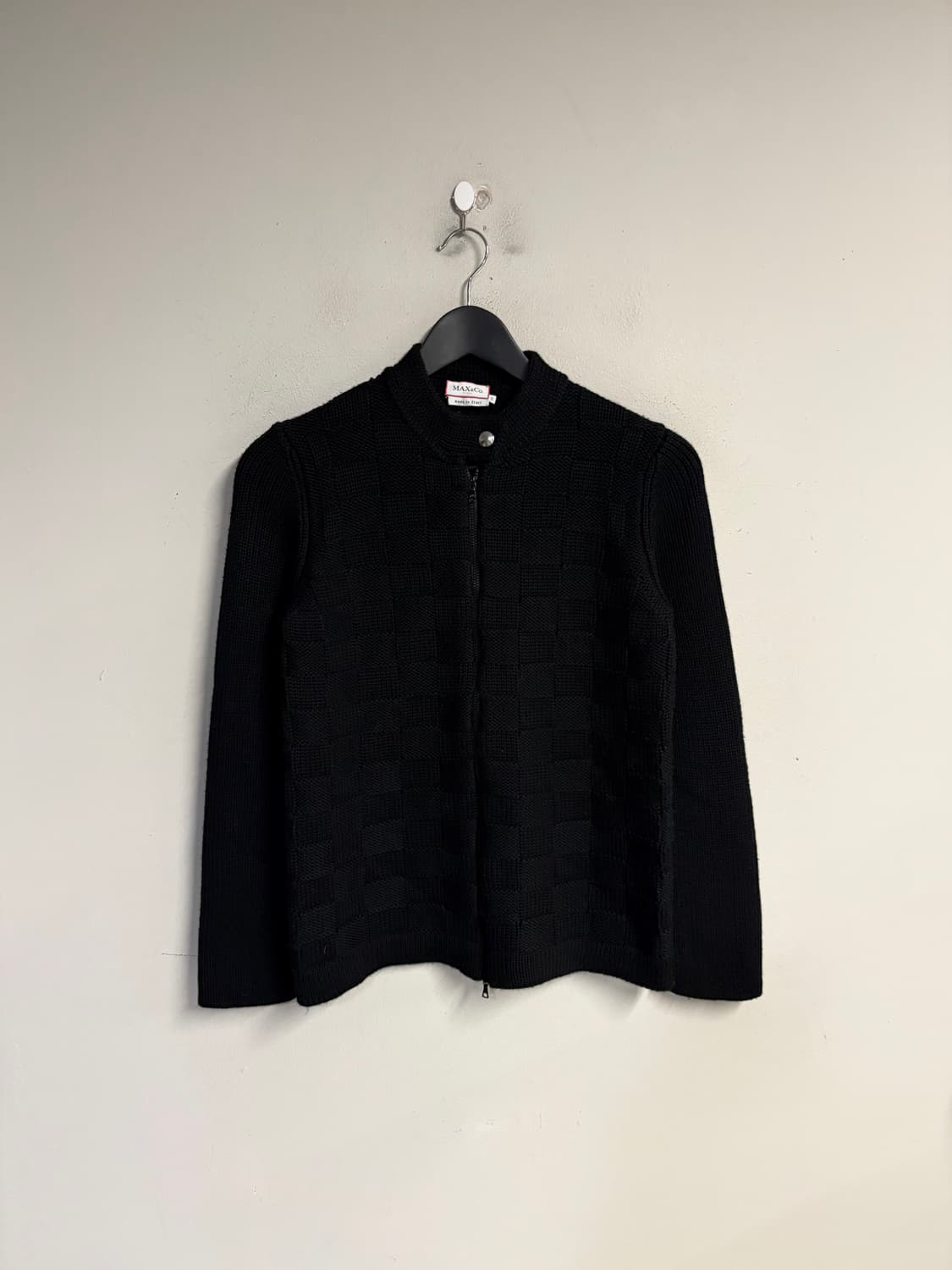MAX&Co tricot black knit zip up cardigan 상품이미지1