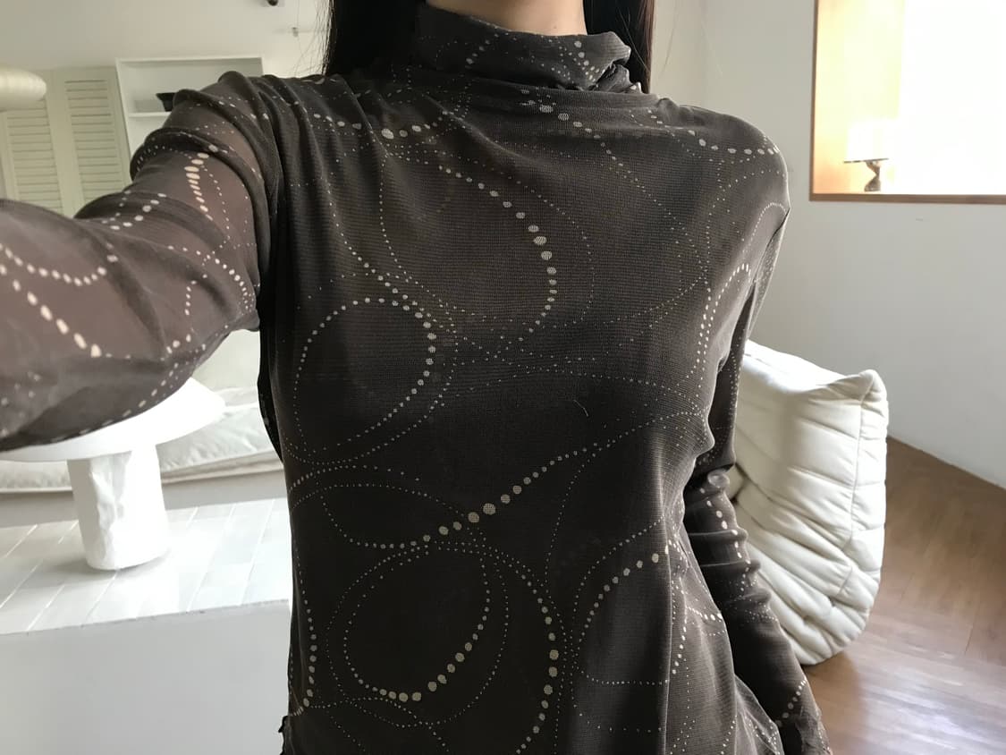 vintage pattern mash top 상품이미지6