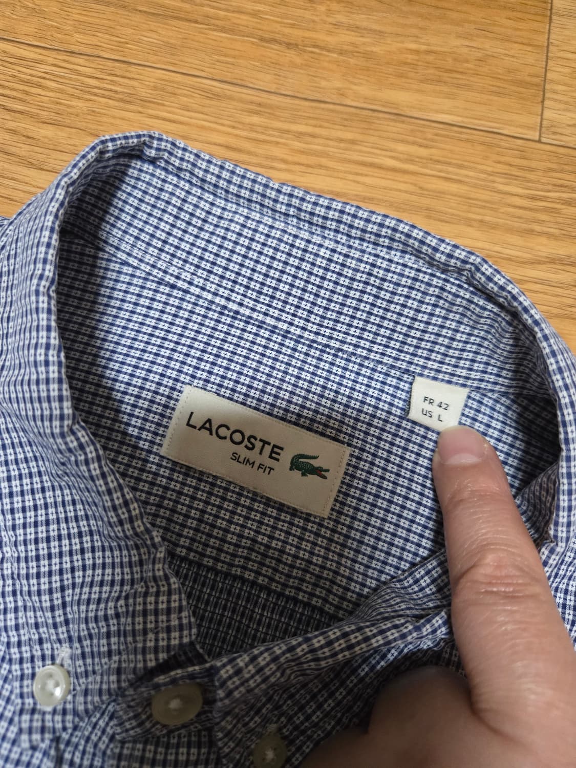 라코스테 남성 체크 셔츠 상품이미지7