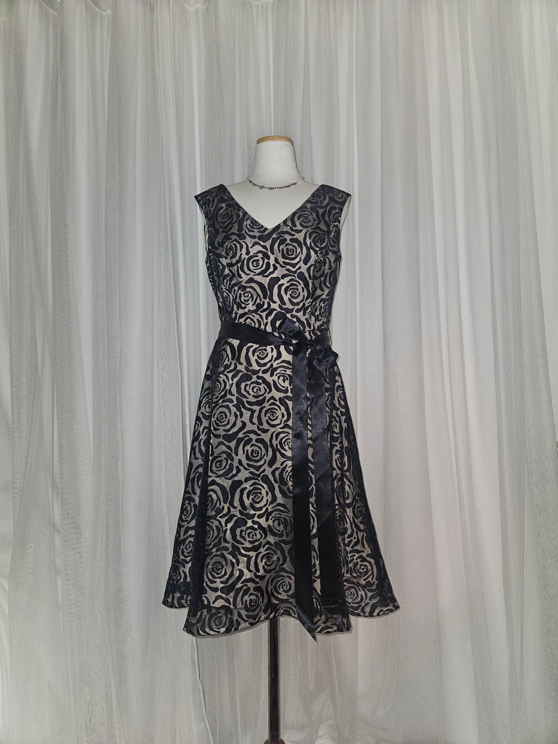 빈티지 로즈가든 오간자 시스루 드레스 상품이미지1