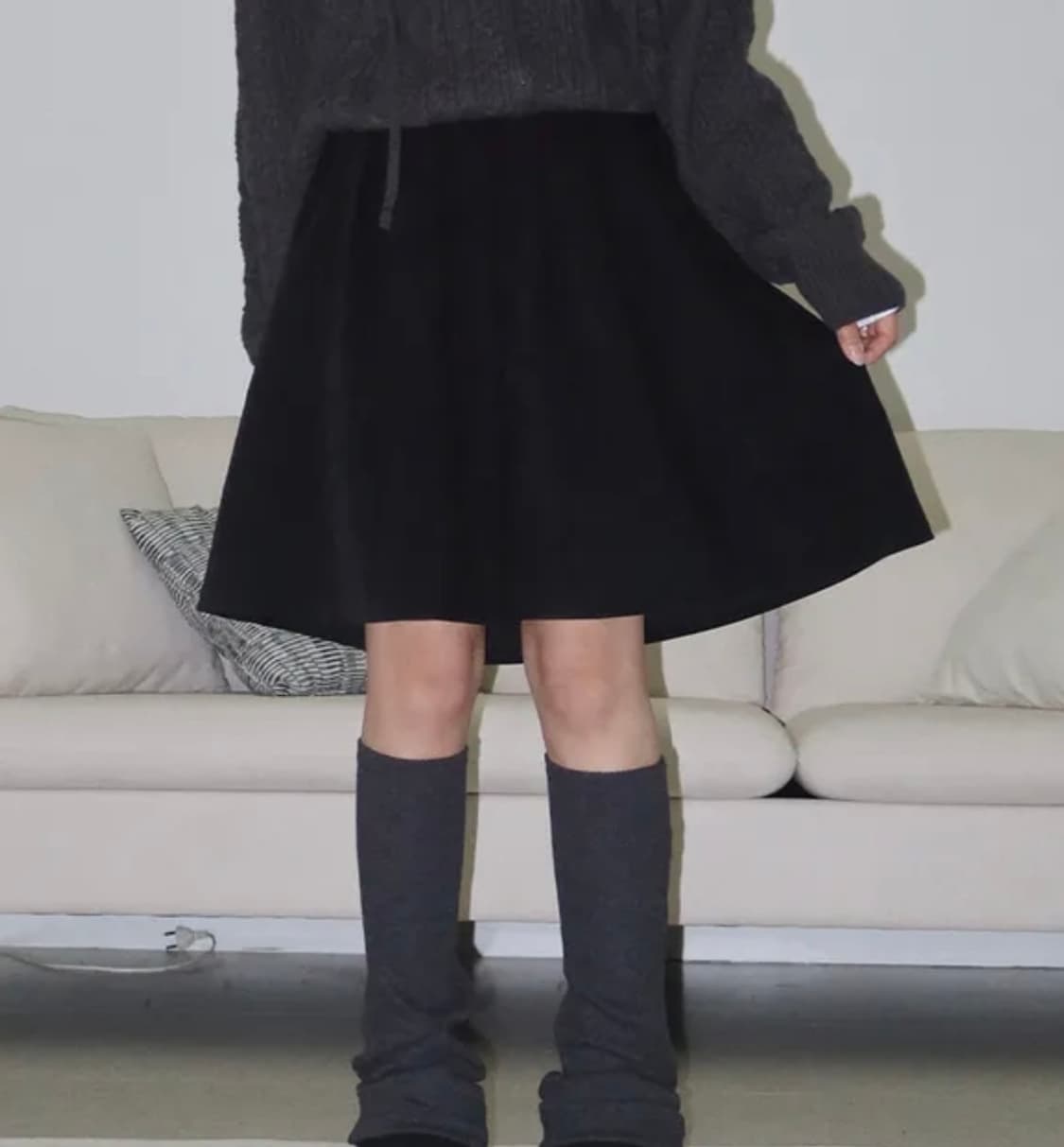 투이어즈 반 플리츠 주름 스커트 상품이미지1