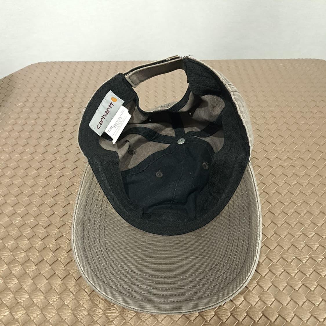 칼하트 오데사 샌드스톤 워시드 코튼 레더 패치 볼캡 P2023 상품이미지6