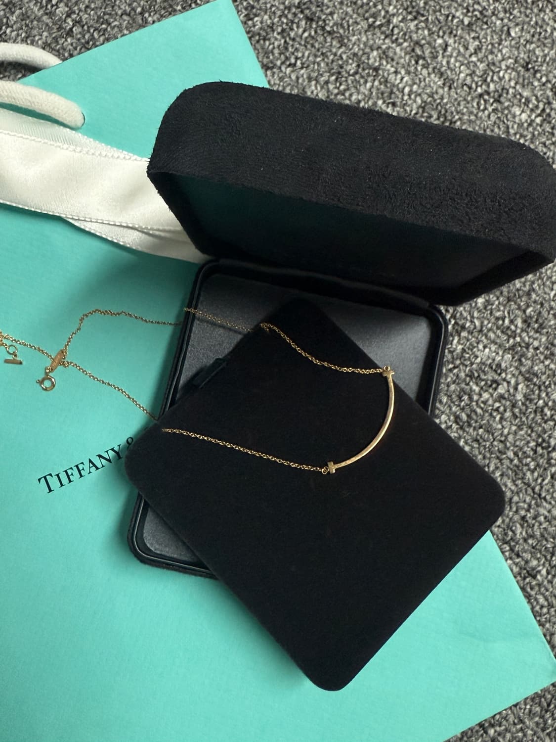 (급처) 티파니앤코 스마일 펜던트 목걸이 로즈골드 18k 정품 상품이미지3